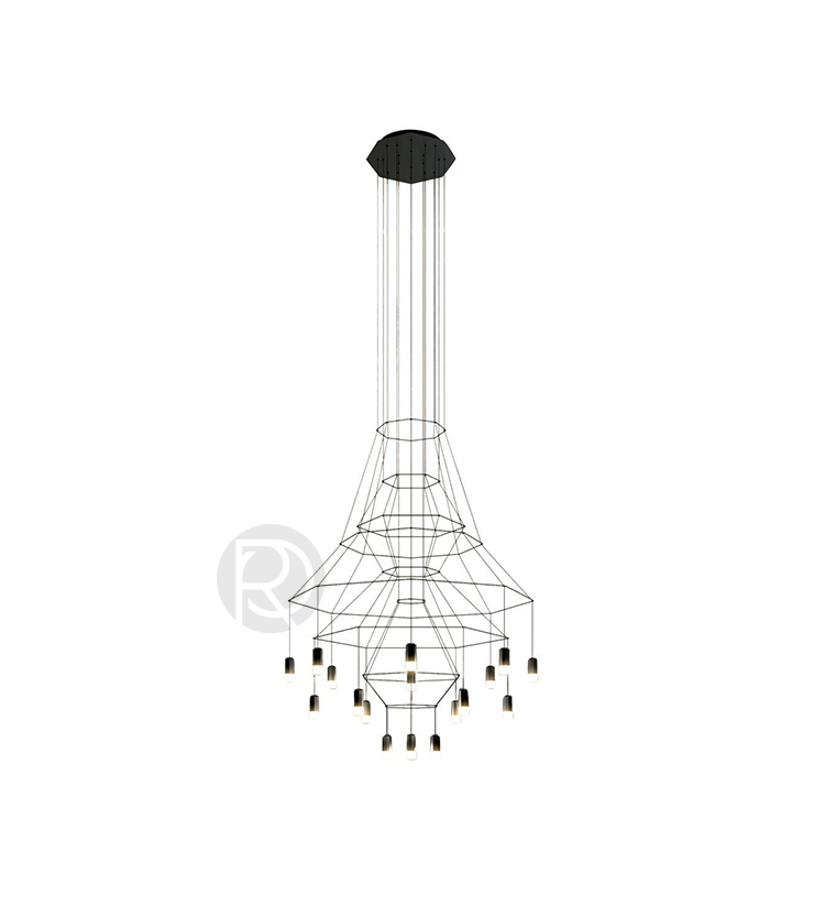 Designer chandelier WIREFLOW by Romatti