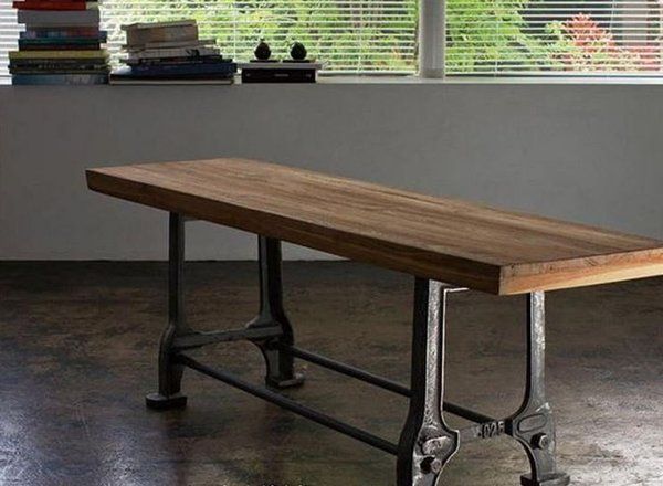 Designer tables on a metal frame for cafes and restaurants