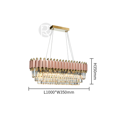 Designer chandelier LASNA LONG by Romatti