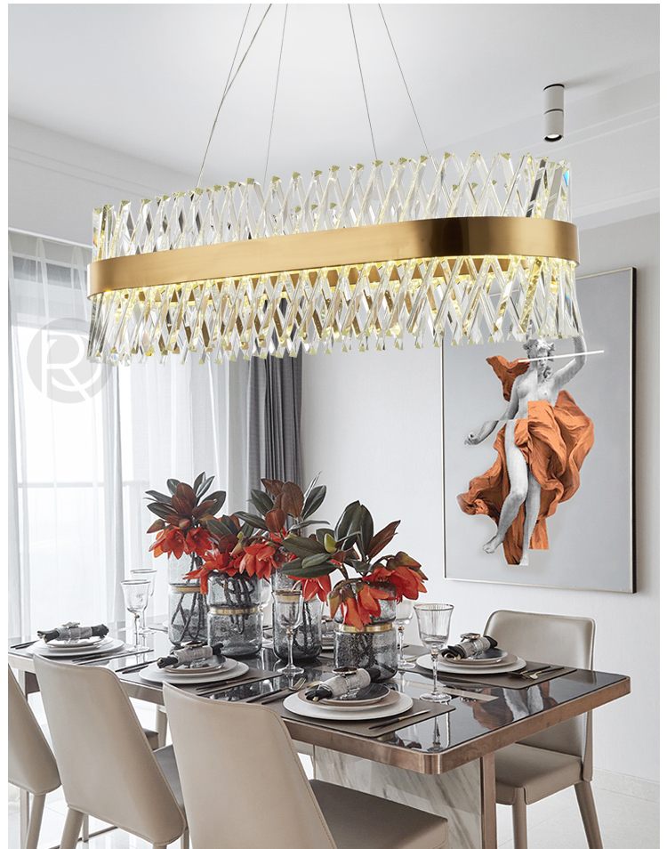 Designer chandelier RECINTO LONG by Romatti