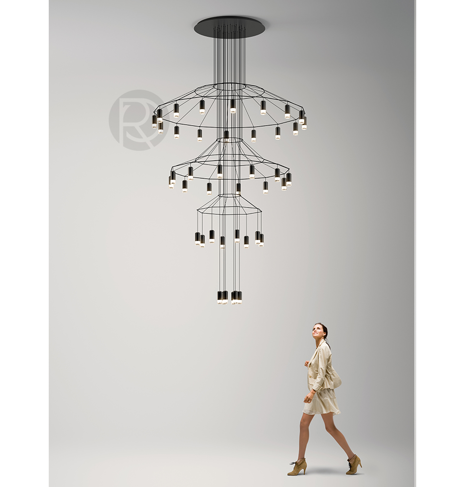 Designer chandelier WIREFLOW by Romatti